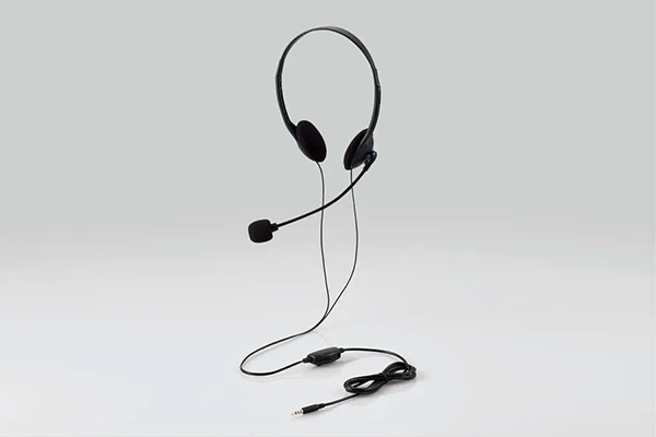 Tai nghe Elecom có mic choàng đầu, 1 dắt, HS-HP01STBK, 1.8m